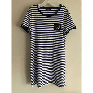 CHAPS Women’s Tee Shirt Dress Striped